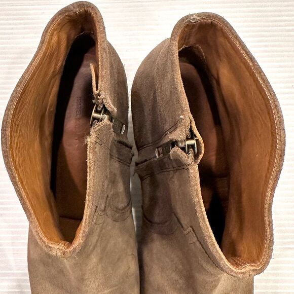 Isabel Marant Dicker Suede Ankle Boots Distressed 40/9 Western Rodeo Cowgirl - Picture 10 of 13